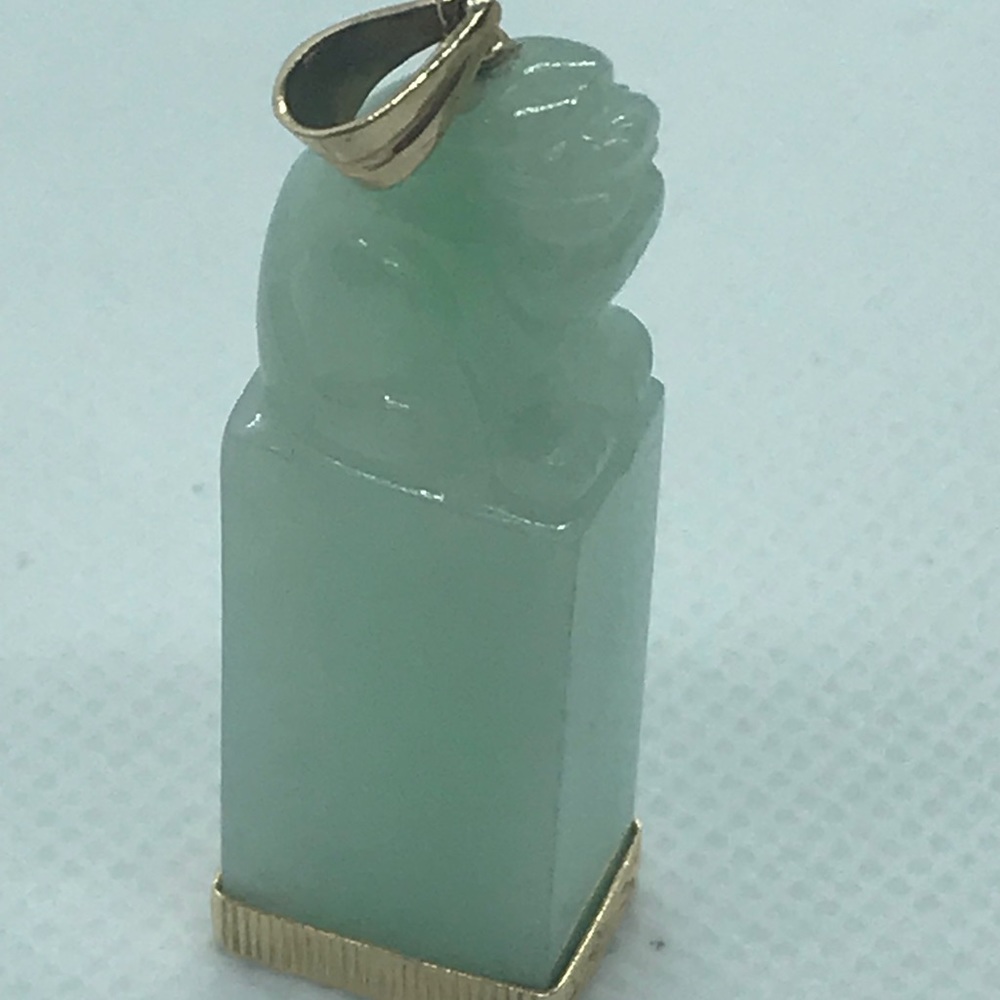 14kt foo dog pendant